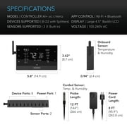 AC Infinity Controller AI+ Environmental Controller, Dynamic AI Controls Grow Devices, Insights Alerts Data Analysis w/ WiFi App, Programmable Dual-Zone VPD Temperature Humidity Automations