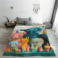 thumbnail image 5 of Cauagu Cute Animal Party Pattern Flannel Bed Blankets,Fleece Blanket Comfortable Air Conditioning Blanket for Sofa Bed Travel Couch & Living Room -40"x30", 5 of 8