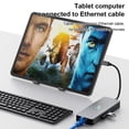 thumbnail image 4 of Adaptateur d'Interface Hub 8 en 1 TYPE-C vers RJ45 Gigabit USB 3.0 HDMI DP PD100W Station d'Accueil, 4 of 14