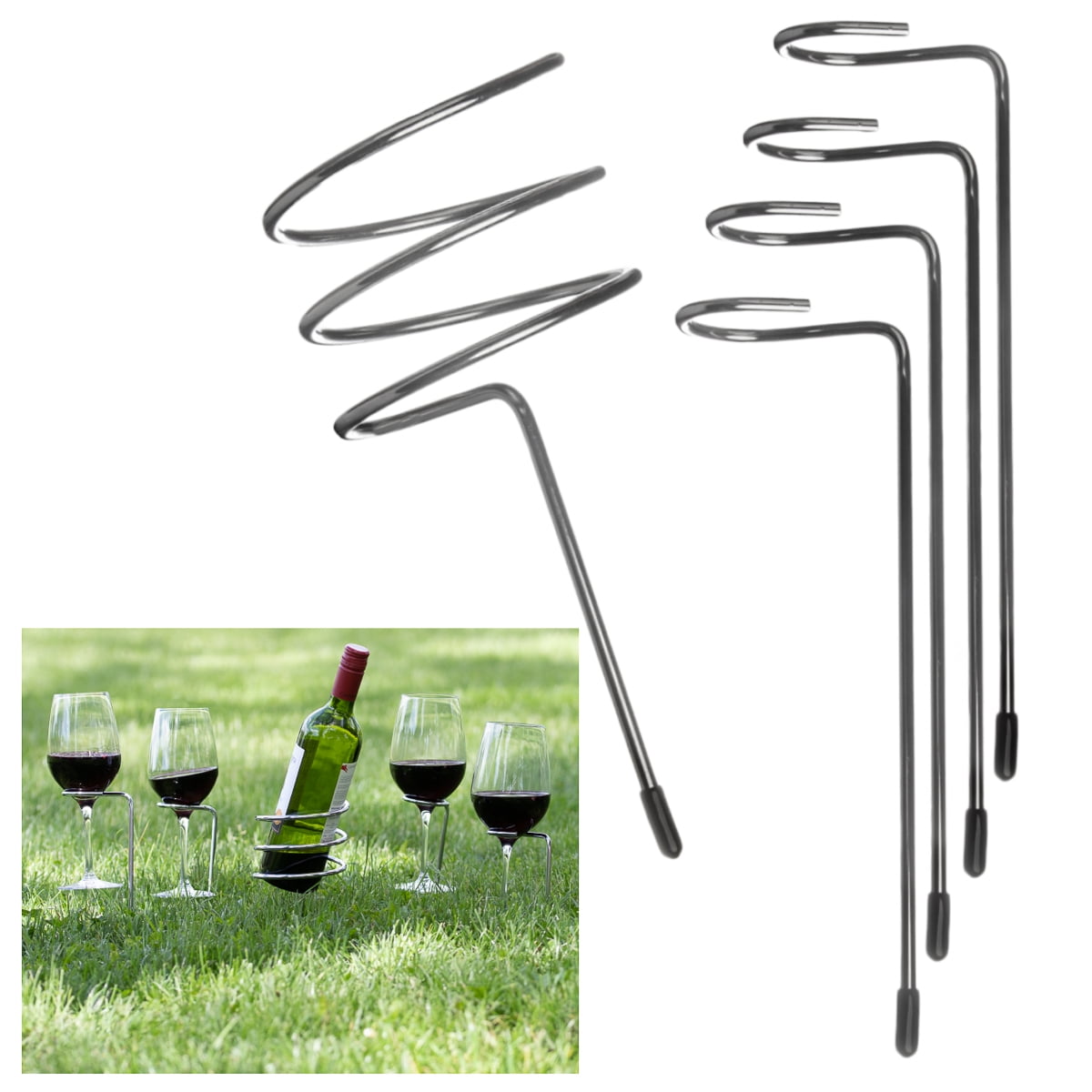 Tovolo (5 Piece Set) Metal Wine Bottle Holder For Outside ...