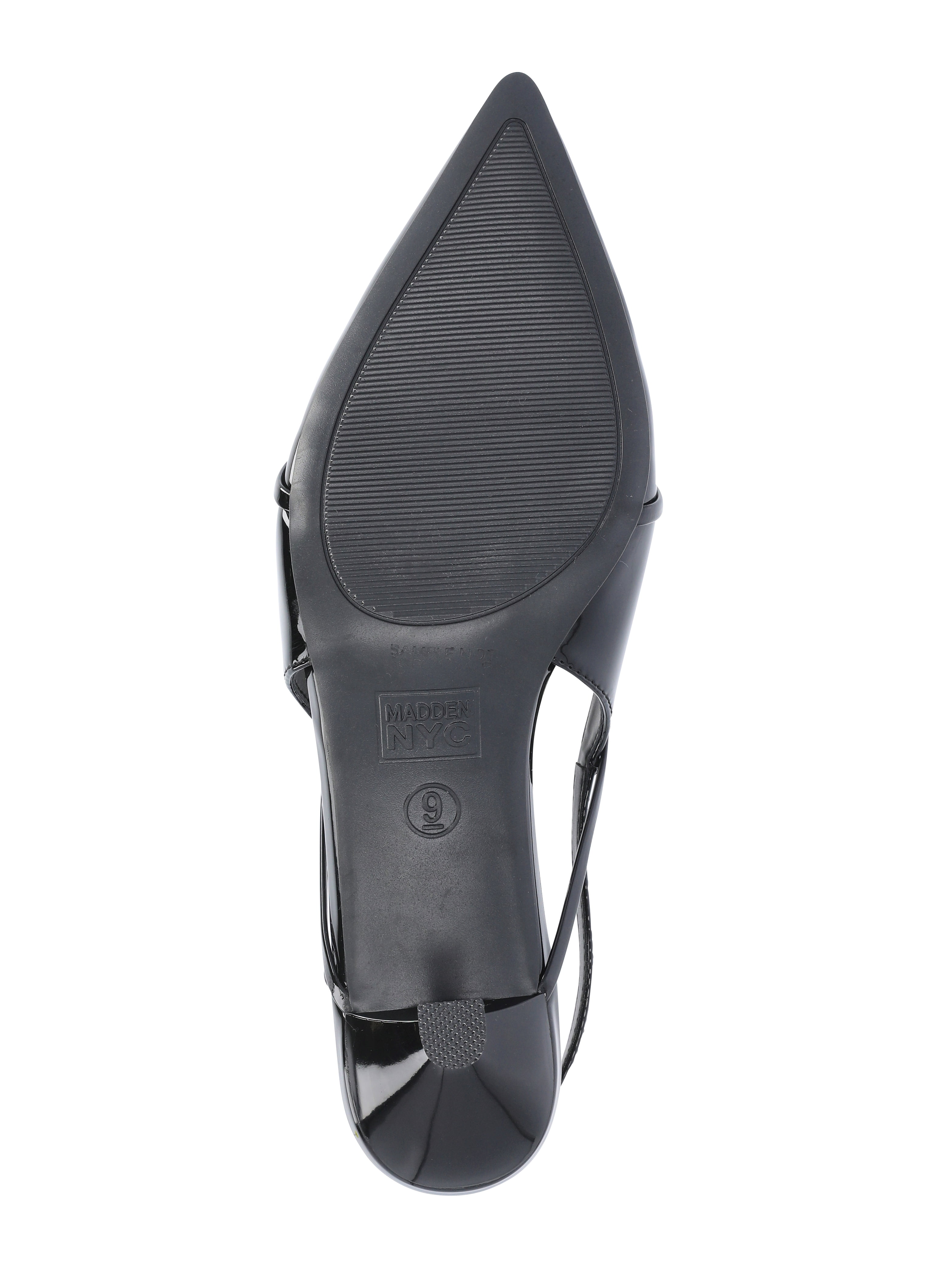 Madden NYC Women's Shiny Faux Leather Slingback Heels with Bow