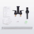 thumbnail image 7 of WOWOW Waterfall Bathroom Sink Faucet,Oil Rubbed Bronze Two Handles Bathroom Faucet with Metal Pop up Sink Drain Stopper, 2 or 3 Holes Bathroom Basin Lavatory Mixer Tap with Deck Mount Plate, 7 of 7