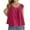 Hot Pink, variant on Htigea Women Summer Front Tank Tops Cap Sleeve Pleated Babydoll Tops Casual Loose Fit Going Out Flowy Shirt Today Sales Red,S