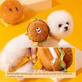 thumbnail image 2 of Pet Backpack Traction Rope Cat Vest Dog Chest Strap Going Out for A Walk Dog Rope Cartoon Hamburger Backpack Dog Traction Rope (Big Eye Burger,L), 2 of 6