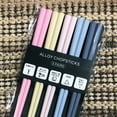 thumbnail image 3 of 5 pares de palillos octogonales para Sushi, juego de palillos puntiagudos de estilo japonés, palillos de plástico PET de Color a la moda F, 3 of 5