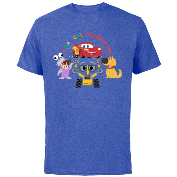 Disney 100 Pixar A Magical Celebration Anniversary D100 - Short Sleeve Cotton T-Shirt for Adults - Customized-Royal Heather