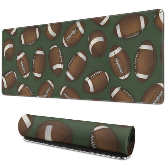 Long Mouse Pads for Desk,Football Pattern Desk Mats on Top Of Desks, Desk Mouse Pad Extra Large with 3mm Non-Slip Base and Stitched Edge for Gaming,Office,Work,Home 31.5"x11.8"