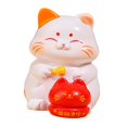 thumbnail image 5 of Fancyes Lucky Cat Figurine Creative Statue Birthday Gift Cute Sculpture Tabletop Decoration for Home Bedroom Entryway Table Bookshelf 3.7x5x4.8 cm, 5 of 8