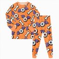 thumbnail image 4 of Futezty Girls Boys Halloween Pajamas Set Sleepwear Pumpkin Graphic Pjs Toddler Long Sleeve Jammies Kids Loungewear 2T-9T, 4 of 7