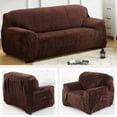 thumbnail image 4 of CHOK 2024 Housse de Chaise en Velours de Luxe Extensible Lavable Gris Argenté, 4 of 7