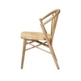 thumbnail image 3 of Baxton Studio Kobe Mid-Century Modern Natural Brown Finished Wood and Rattan Dining Chair, 3 of 7