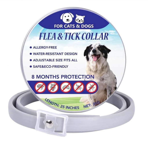 Collar para perros - Collar antipulgas para perros - Collar antigarrapatas para perros - Collar antigarrapatas para perros - Collar antipulgas de 25 pulgadas - Antipulgas para perros Rojo Verde