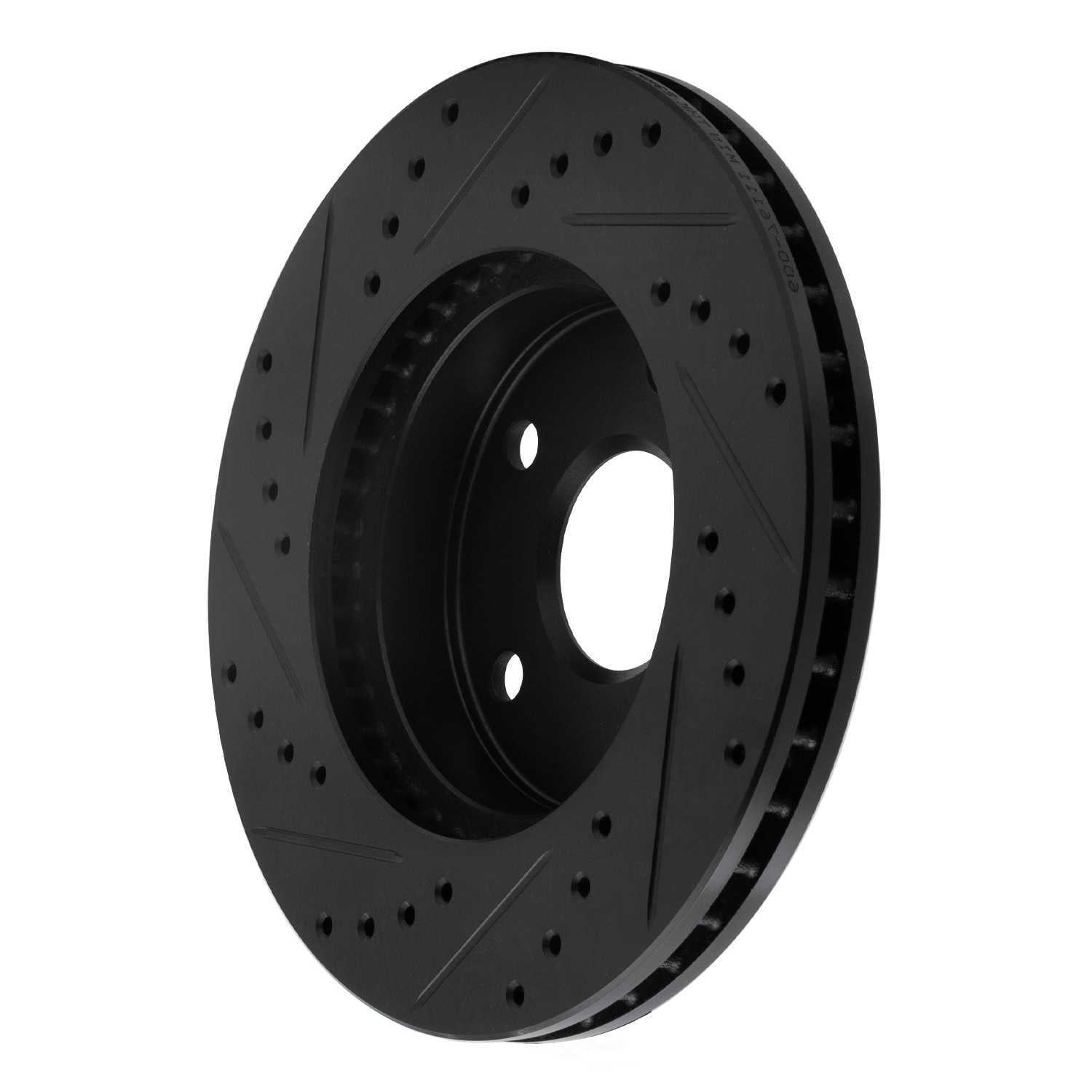 Dynamic Friction Company 633-76111R DFC Brake Rotor - Drilled And Slotted - Black