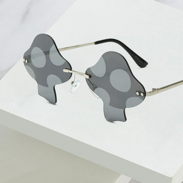 de sol en hongo de sol sin montura de viaje para playa, , al aire libre, cosplay, disfraz Gris BLESIY Gafas de sol de moda