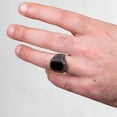 thumbnail image 5 of Anillo de hombre con piedra preciosa de ónix negro grande pulida Sailing Electrónica, 5 of 5