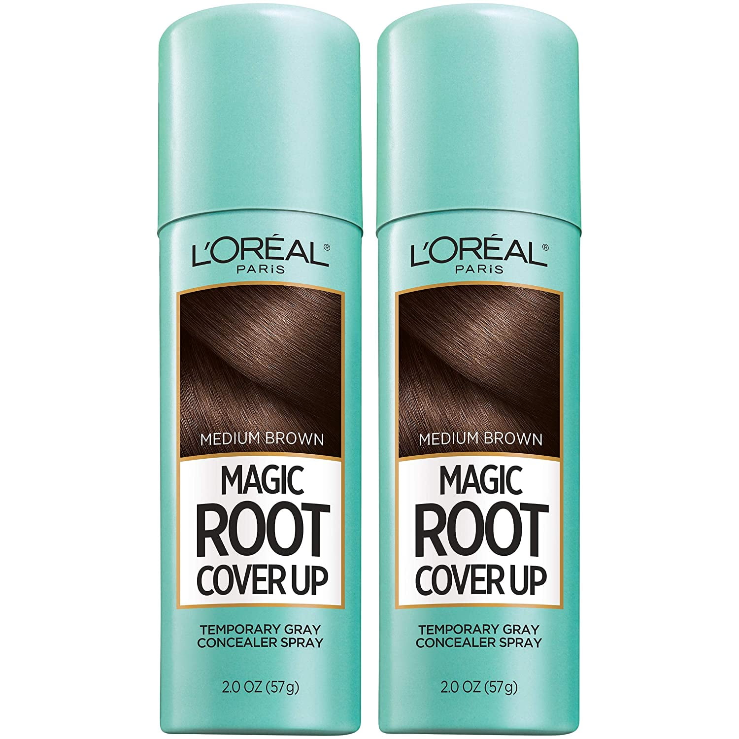 L Oreal Paris Hair Color Root Temporary Gray Concealer Spray Light Brown 2 Packaging Vary Walmart Com