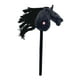 thumbnail image 3 of Caballo de juguete, cabeza de animal de peluche, accesorios de actuación, caballo de juguete de Halloween en un palo con poste para niños de 3 años o Negro, 3 of 8