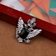 thumbnail image 4 of Broche de águila de cristal con forma de botón para camisa, accesorio para traje, para hombre y mujer Plata + negro, 4 of 8