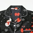 thumbnail image 5 of Uccdo Mommy and Me Family Matching Christmas Pajamas Set Boys Girls Silk Satin Button Down Sleepwear Xmas 2Pcs Pjs Set, 6-13 Years, 5 of 8