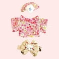 thumbnail image 2 of 3Pcs Doll Clothes Sets - Handmade Japanese Kimono Outfit for Dolls 15cm/17cm, Headwear & Dress & Belt with Bow, Cute Clothing Sets, 2 of 6