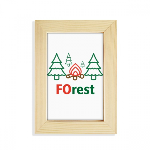 Forest Tree Life Rest Art Deco Fashion Desktop Display Photo Frame Picture Art Painting 5x7 inch
