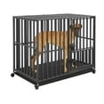 thumbnail image 2 of BingoPaw Jumbo Metal Dog Crate Kennel Cage Playpen with Wheels Removable Tray Tall, 2 of 8