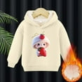 thumbnail image 2 of Hwmodou Girls Hoodies Child Lined Hooded Sweatshirt Thickened Warm Top Thermal Trendy Simple Fit Top,2-12Y, 2 of 3