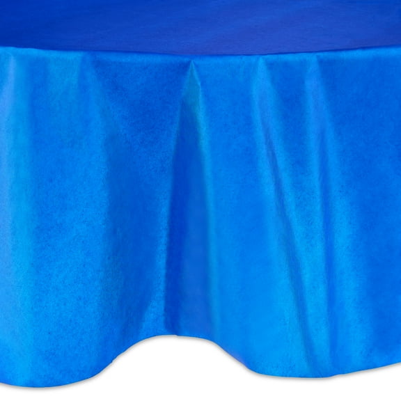 Round 84" True Navy Plastic Table Cover, by Way To Celebrate