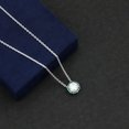 thumbnail image 6 of Rosec Jewels Lab Grow Diamond Pendant with Chain - Vintage Inspired Diamond Emerald Necklace - EF-VS Grade, 14K White Gold, 6 of 8