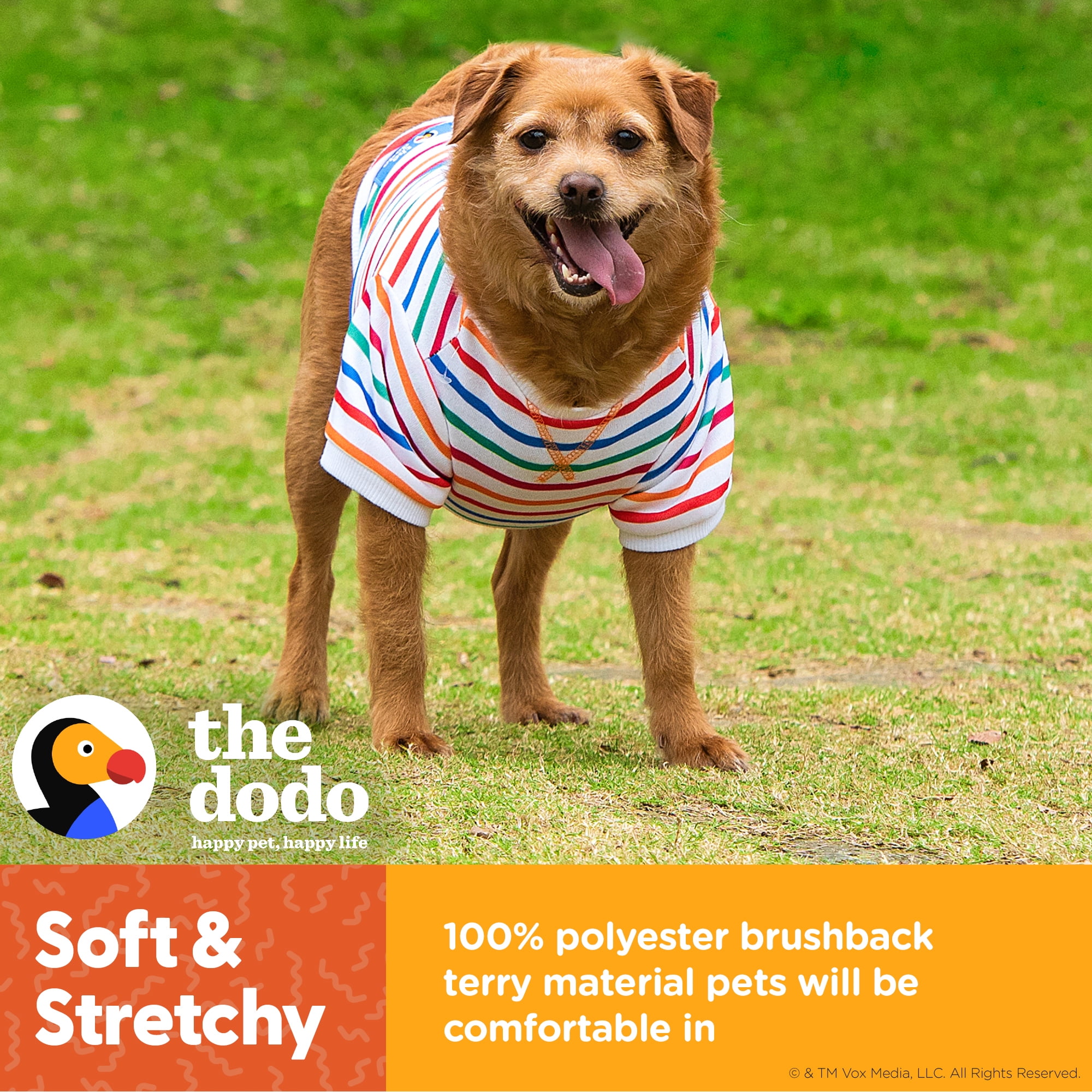 The Dodo Striped Crewneck Sweatshirt for Dogs - Small