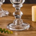 thumbnail image 6 of G Glass Taper and Pillar Baluster Stem Candlesticks Set of 3, Clear 11.5" 9.5" 7.5" for Dinner Table Wedding Party Home Decor Heavy Solid Glass Holder Votive Stand Large Tall Long, 6 of 6
