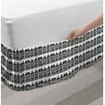 thumbnail image 2 of European Bed Skirt, Amsterdam Dutch House Buildings Graphic Nordic Retro Architecture, Elastic Bedskirt Dust Ruffle Wrap Around for Bedding Decor, 4 Sizes, Charcoal Grey and White, by Ambesonne, 2 of 2