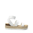 thumbnail image 2 of Women's Comfort Elastic Ankle Strap Shoes Espadrilles Wedge Sandals&nbsp;WHITE US size 10, 2 of 7