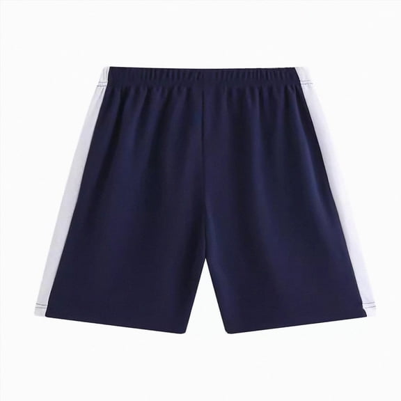 HCNTES Boys Athletic Shorts with Pockets Active Basketball Shorts Quick Dry Active Lightweight Elastic Waist (Navy,6-7 Y)