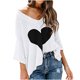 thumbnail image 1 of Tops de suéter de punto de mujer con cuello en V de media manga informal de moda sexy para mujer Fridja ghj987+5396, 1 of 7