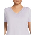 thumbnail image 4 of RealSize Women's Plus Lace V-Neck Tee with Short Sleeves, 4 of 6