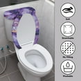 thumbnail image 3 of Yuyamidu Purple Marble Print Toilet Tank Cover Sets for Bathroom Reusable Toilet Lid Cover with Elastic Edges 2 Pieces Toilet Protective Cover Bathroom Dust Cover, 3 of 7