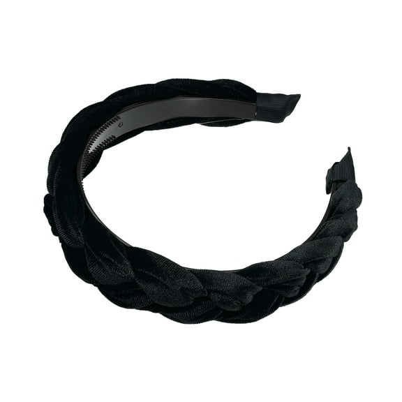 Vocoste Solid Wide Headbands Non-slip Fashion Black 1.18inch Wide for Girl Women