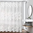 thumbnail image 6 of AUQ 2026 New Modern Shower Curtain Liner Water Repellent Polyester Washable Antimicrobial Mold & Mildew Resistant Bathroom Fabric Cloth Waterproof Washable Shower Curtain Liner 70.7X70.7In, 6 of 7
