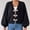 Black, variant on Women's Cardigan Sweater Toggle Button V Neck Long Sleeve Cable Knit Casual Outerwear L