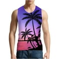 thumbnail image 3 of Dvkptbk Mens Tank Tops Hommes Casual Mode Impression Pull Col Rond Sports Tank Tops Gilet, 3 of 6