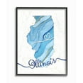 thumbnail image 2 of Stupell Industries Illinois Agate Blue US State Design Framed Wall Art by Ziwei Li, 2 of 5