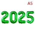 1pc 16inch Connection Crown 2025 Number Foil Balloons New Year 2025