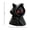 Red, variant on Tuscom Mysterious Cape Cat Statue Gothic Black Cat Figurine Dressed in Cloak Witchy Cat Decor for Home Office Shelf Desk Halloween, Gift