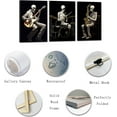 thumbnail image 6 of ZHONGYUTONG Funny Canvas Wall Art 3 Pieces Skeleton with Musical Instrument Poster Prints Abstract Skull Paintings Gothic Halloween Wall Decor (11.00" x 14.00" x 3PCS), 6 of 7
