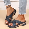 thumbnail image 1 of Zapatos de verano para mujer, sandalias de tacón con cuña, zapatillas de flores ahuecadas Wmkox8yii ytu9995, 1 of 4