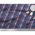 thumbnail image 2 of Soimoi Crepe Silk Fabric Plaid Check Print Fabric by Yard 42 Inch Wide, 2 of 3