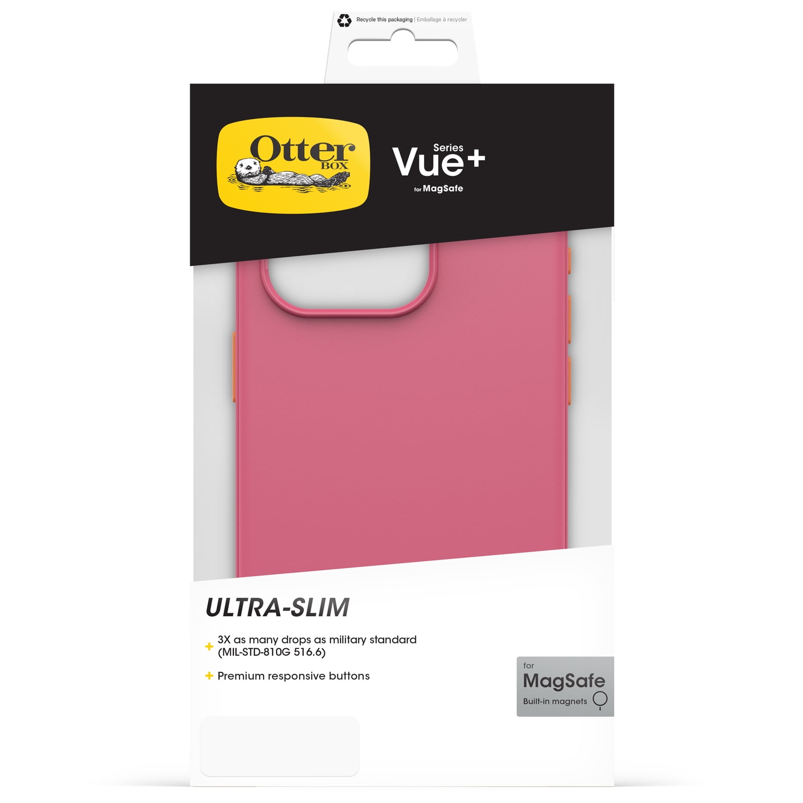 OtterBox Vue+ Series Case for MagSafe for Apple iPhone 15 Pro - Haute Pink