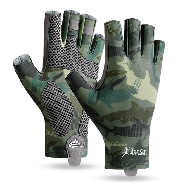 Guantes De Pesca Guantes de pesca Guantes de fitness elásticos de medio dedo Accesorios deportivos (Verde XL) Likrtyny Para Estrenar
