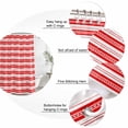 thumbnail image 6 of Boho Red Stripe Waterproof Fabric Shower Curtain,Abstract Geometric White Minimalist Waterproof Fabric Shower Curtain for Bathroom Curtains Bathtubs Shower Curtains with 12 Hooks Extra Long 72x84, 6 of 8